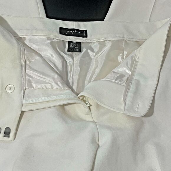 Josephine Chaus Wm's Lined Dress Pants Cream Size 10P Soft Classic Corpcore Work - Picture 3 of 4